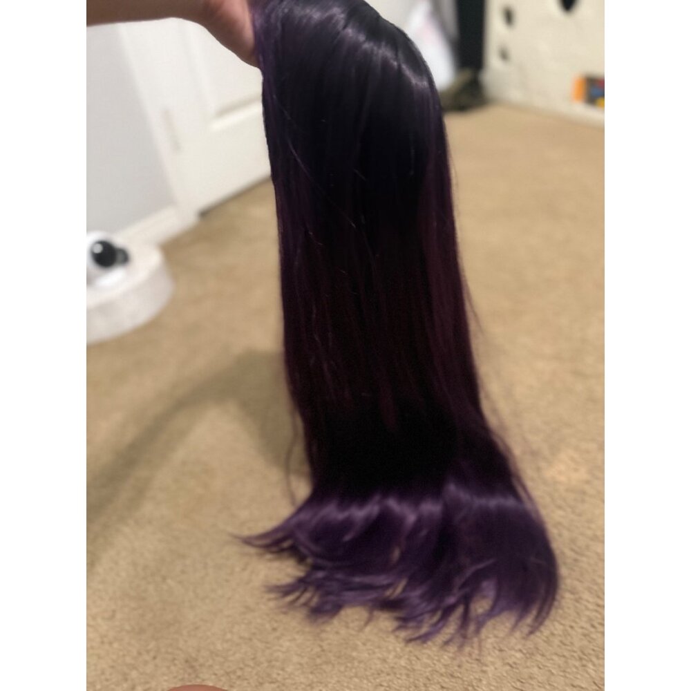 NEW 28 inch Long Ombre purple glueless wig - Picture 6 of 6
